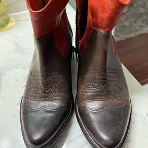 Western Boots Brown and orange boots